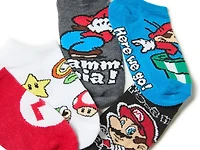 Super Mario Kids' No Show Socks - 5 Pack