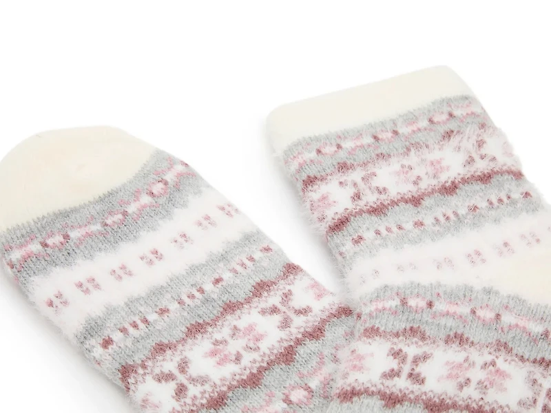 Cozy Lodge Fairisle Mink Women's Crew Socks