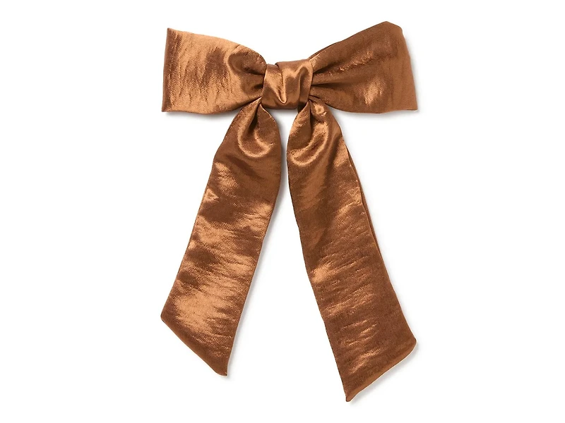Caramel Satin Hair Bow