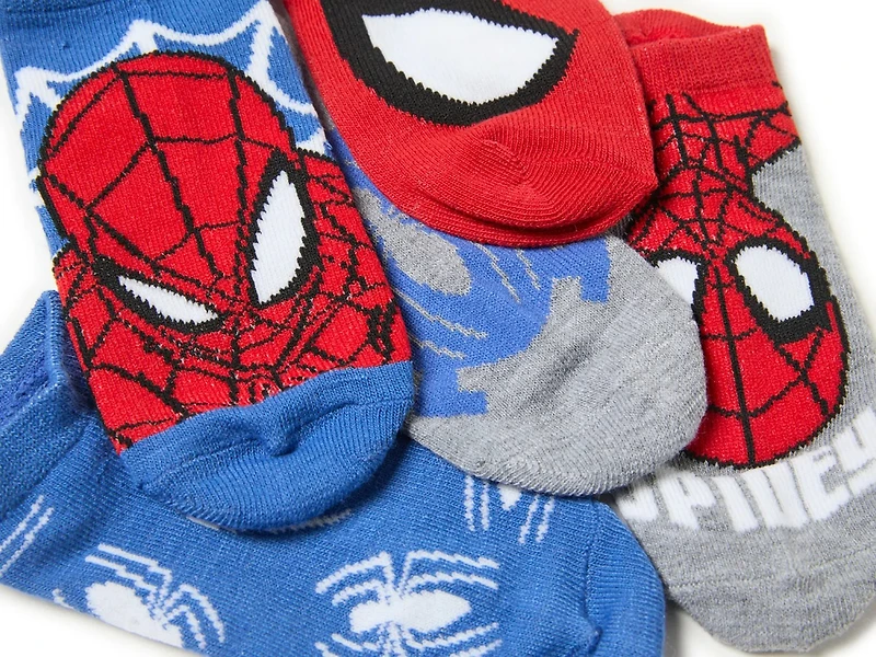 Spider-Man Kids' No Show Socks - 5 Pack