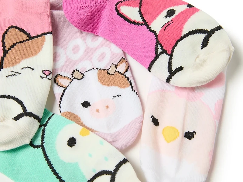 Squishmallow Kids' No Show Socks - 5 Pack