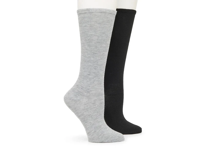Solid Slouch Women's Crew Socks - 2 Pack