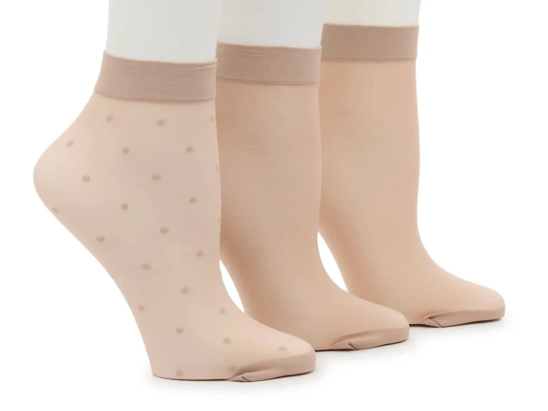 Sheer Dot Women's Ankle Sock Set