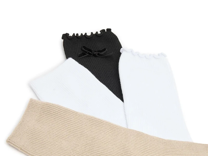 Ribbed Ruffle Women's Crew Socks