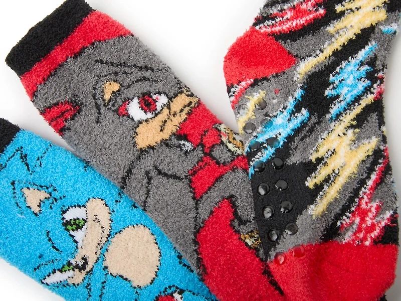 Sonic The Hedgehog Cozy Kids' Socks - 3 Pack