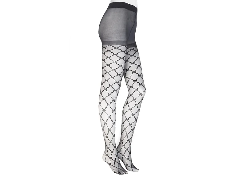 Bow Lattice Sheer Tights