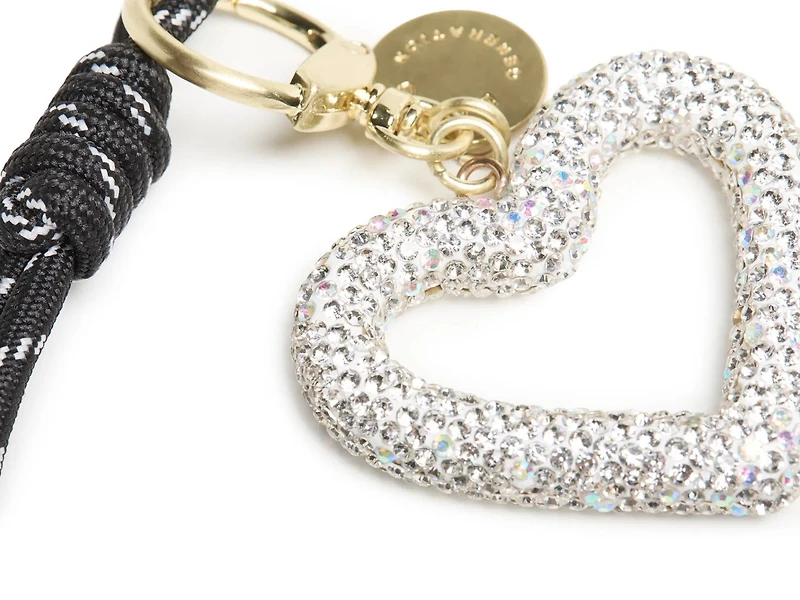 Rhinestone Heart Bag Charm