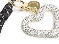 Rhinestone Heart Bag Charm