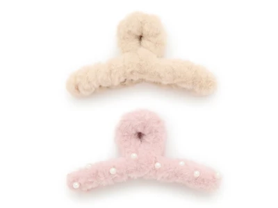 Furry Hair Clip Set - 2 Pack