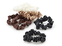 Rhinestone Mini Scrunchie Set - 8 Pack