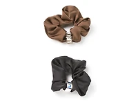 Satin Jeweled Scrunchie Set - 2 Pack