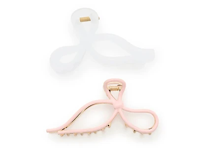 Bow Claw Clip Set - 2 Pack