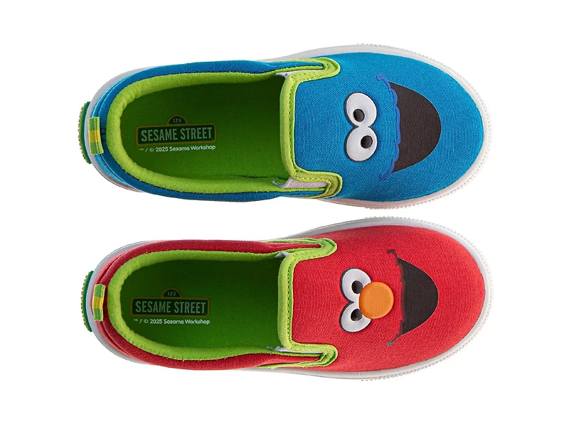 Sesame Street Cookie Monster & Elmo Slip-On Sneaker - Kids'