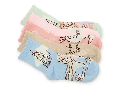 Disney Frozen Kids' Crew Socks - 5 Pack