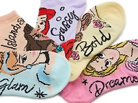 Disney Princess Kids' No Show Socks - 5 Pack