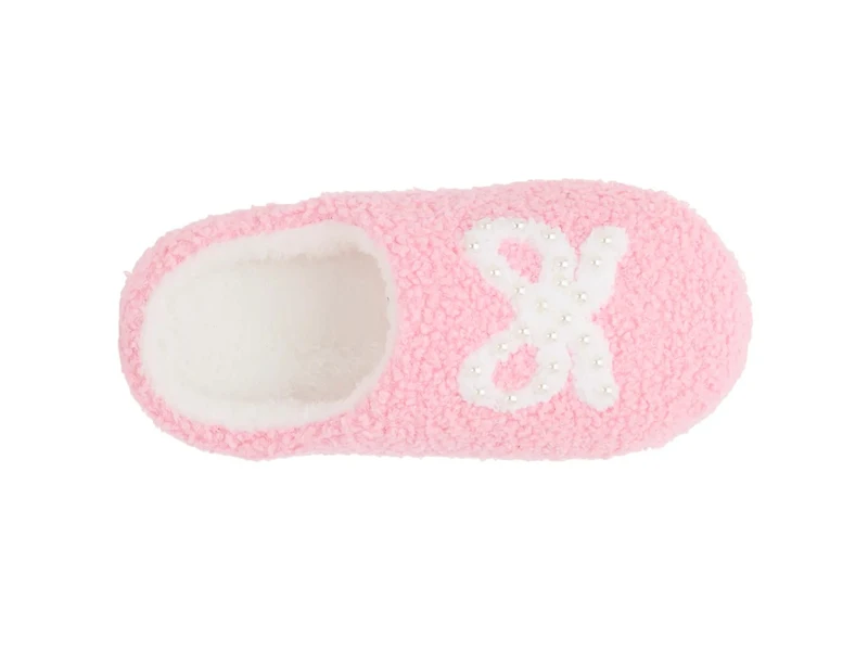 Bow Pearl Plush Slipper - Kids'