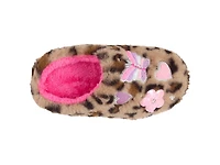 Butterfly Applique Leopard Slipper - Kids'