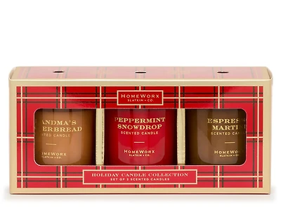 Holiday Candle Collection 3.5-Oz. 1-Wick Candle Set - 3 Pack