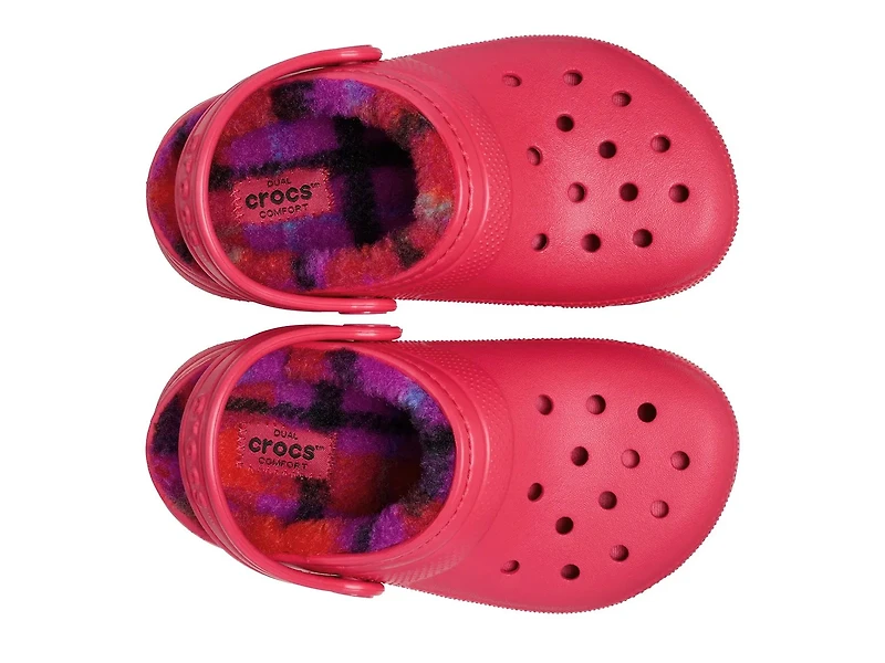 Classic Lined Bold Check Clog - Kids'