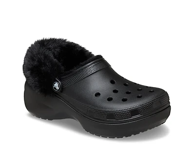 Classic Fuzzy Lined Platform Clog