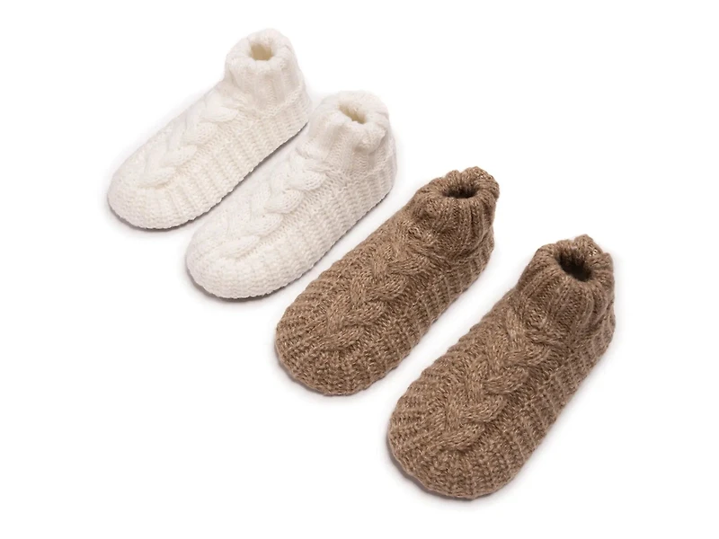 Cuffed Sweater Knit Women's Slipper Socks