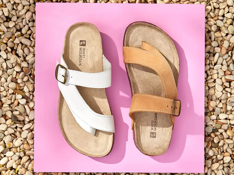 Carly Leather Flat Sandal