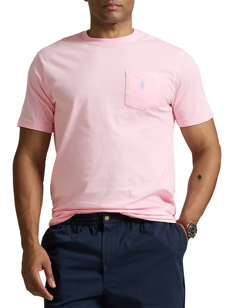 Classic Fit Jersey Crewneck Pocket Tee