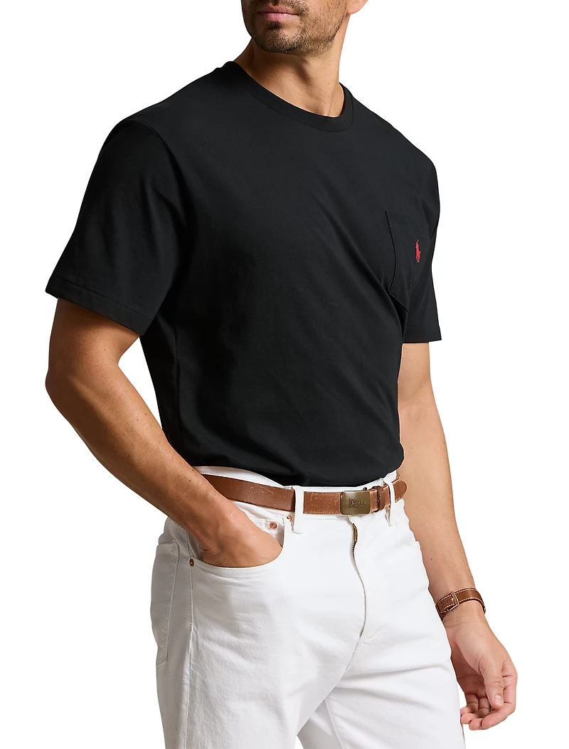 Classic Fit Jersey Crewneck Pocket Tee
