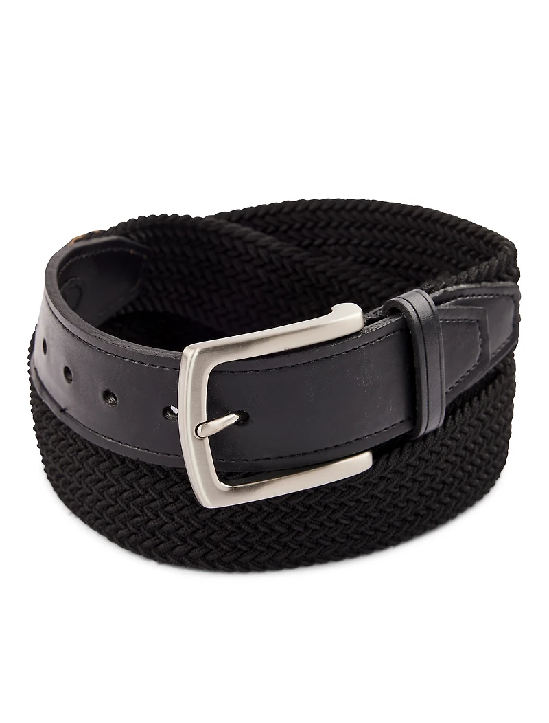 Stretch Braided Leather Belt