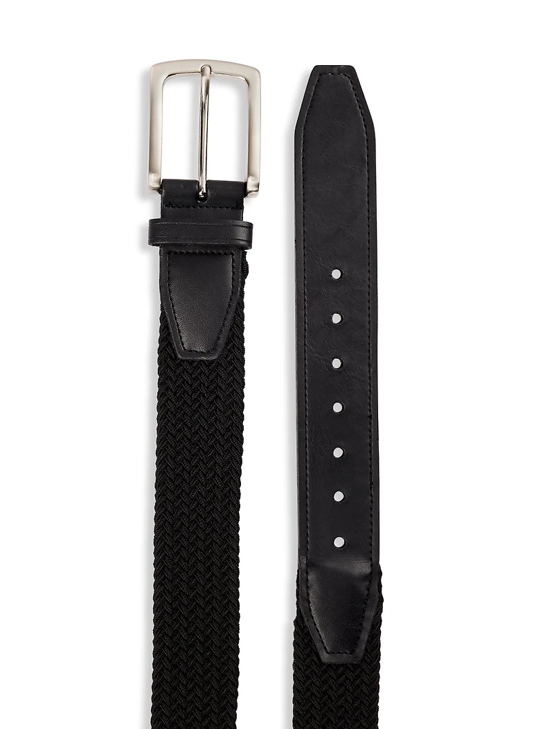 Stretch Braided Leather Belt