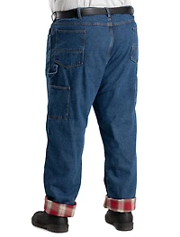 Flannel-Lined Denim Dungarees