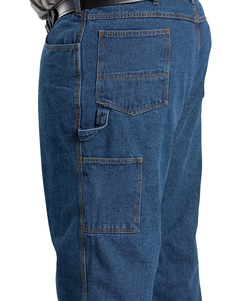 Flannel-Lined Denim Dungarees