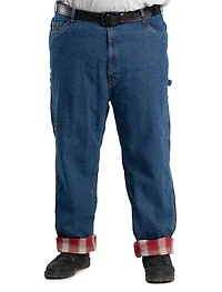 Flannel-Lined Denim Dungarees