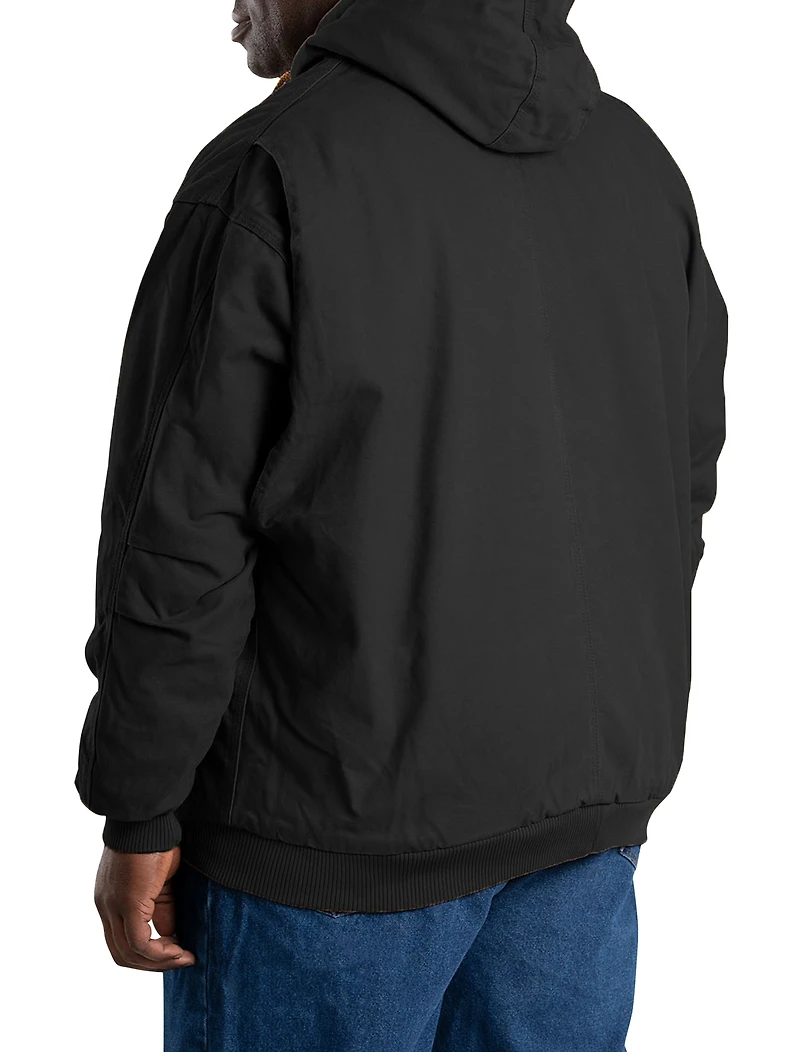 Quilt-Lined Duck Hooded Active Jacket