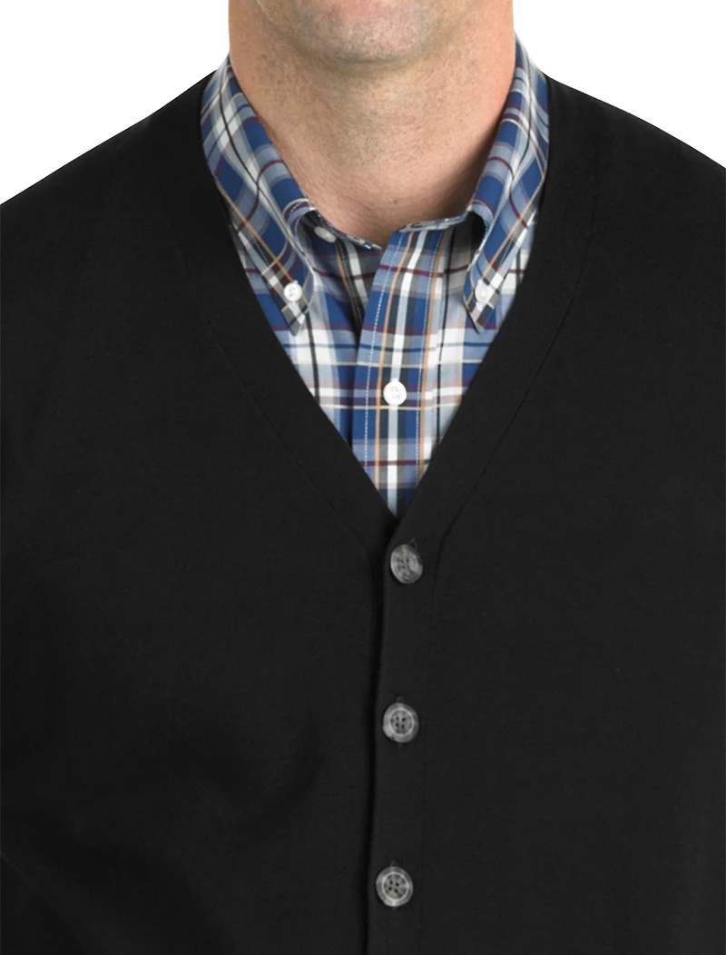 Button-Front Sweater Vest