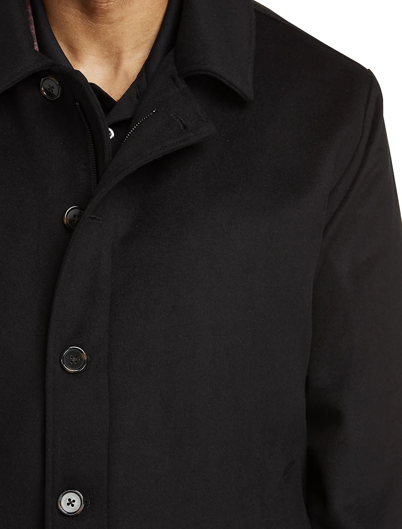Wool Blend Basic Overcoat
