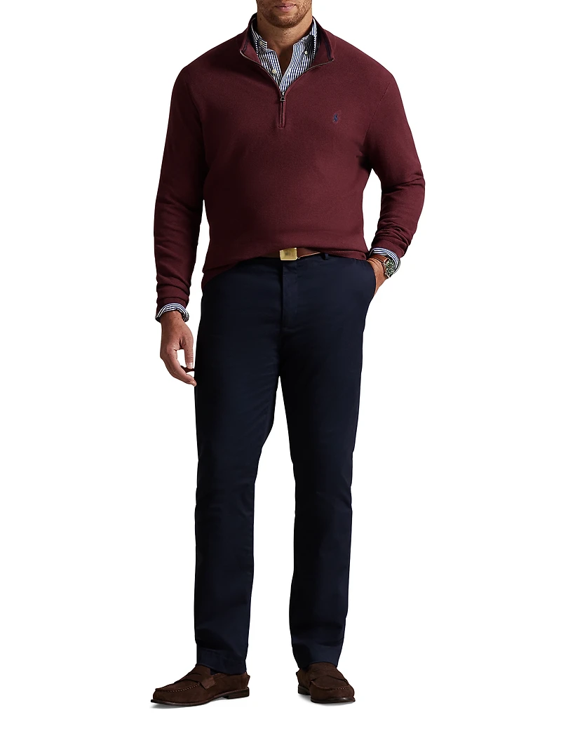 Pima Cotton 1/2-Zip Sweater