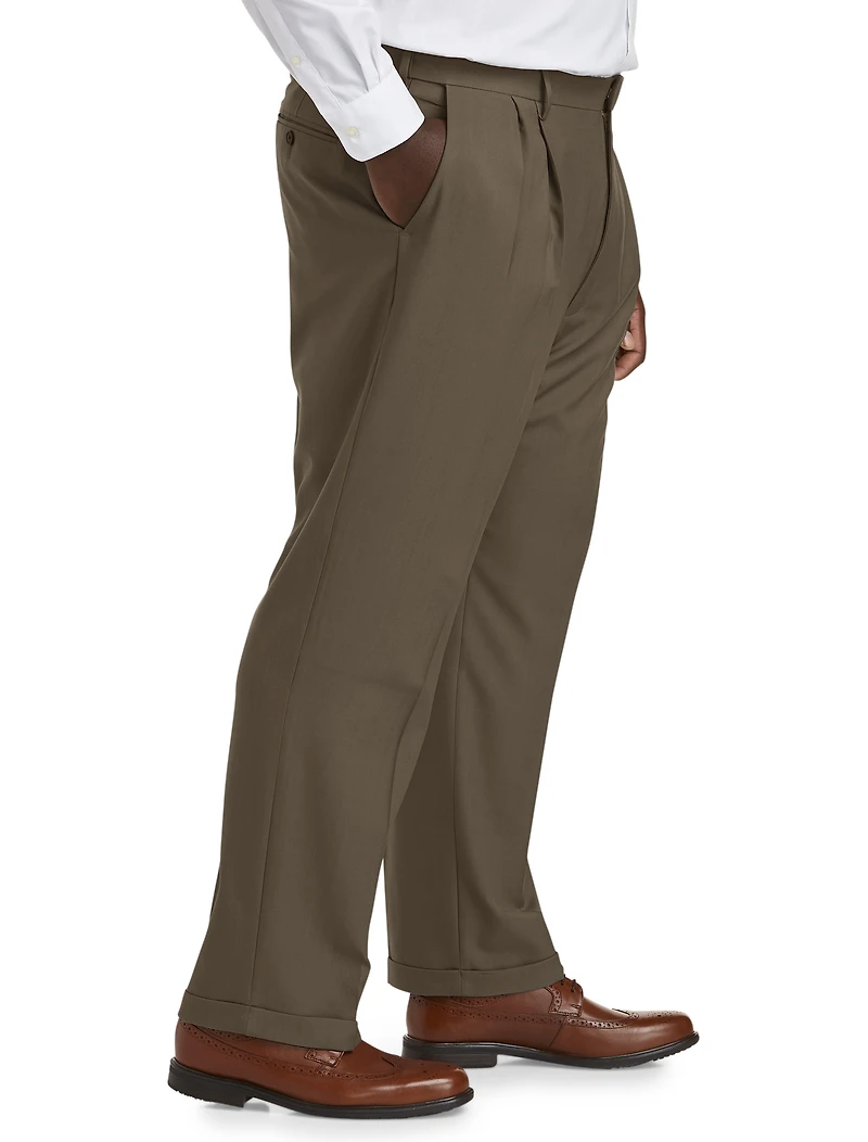 Premium Comfort 4-Way Stretch Pleated Dress Pants