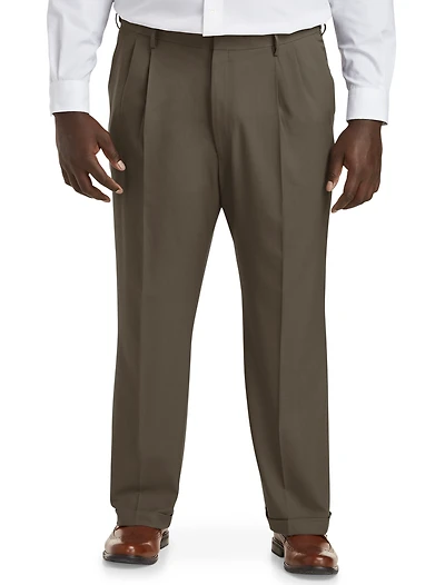 Premium Comfort 4-Way Stretch Pleated Dress Pants