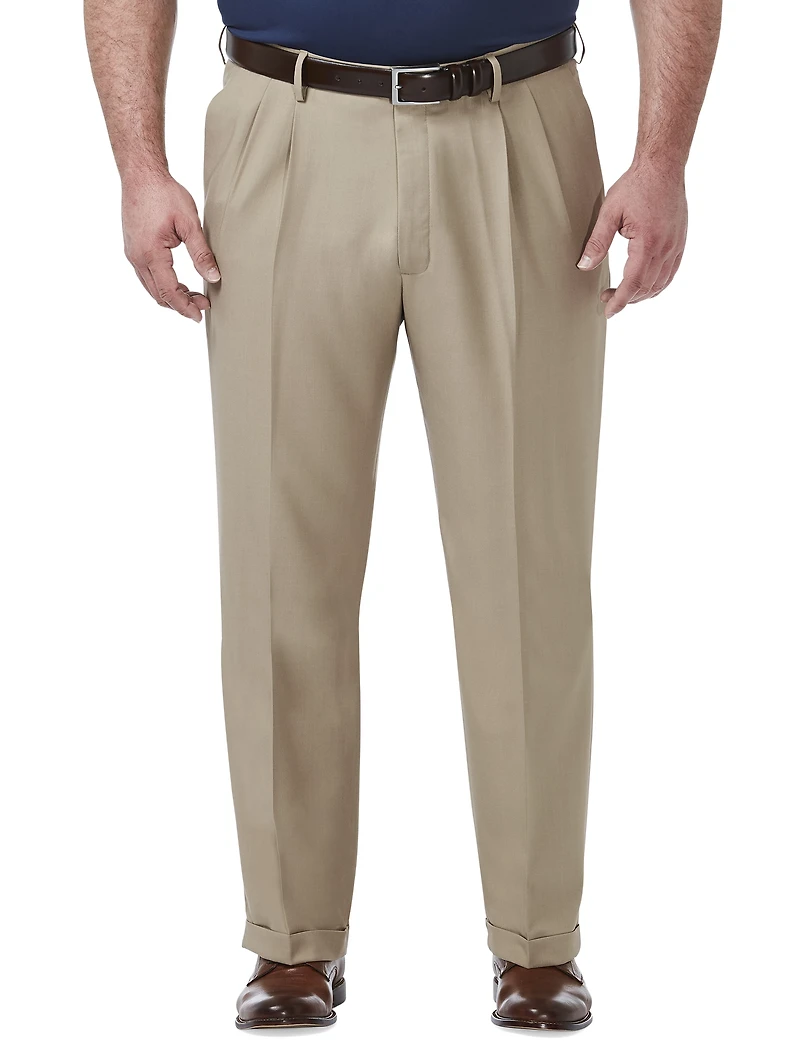 Premium Comfort 4-Way Stretch Pleated Dress Pants