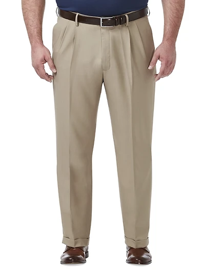 Premium Comfort 4-Way Stretch Pleated Dress Pants