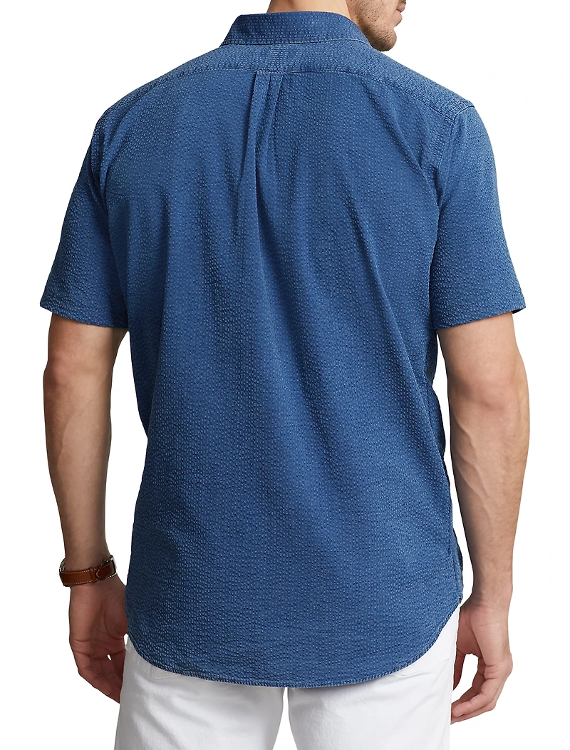 Solid Seersucker Sport Shirt
