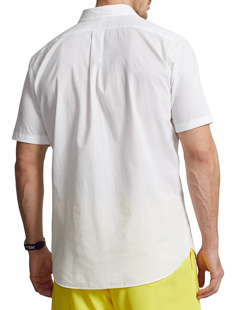 Solid Seersucker Sport Shirt