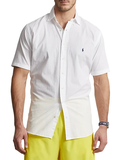 Solid Seersucker Sport Shirt