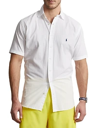 Solid Seersucker Sport Shirt