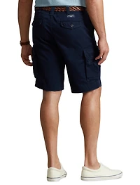 Relaxed-Fit Slub Twill Cargo Shorts