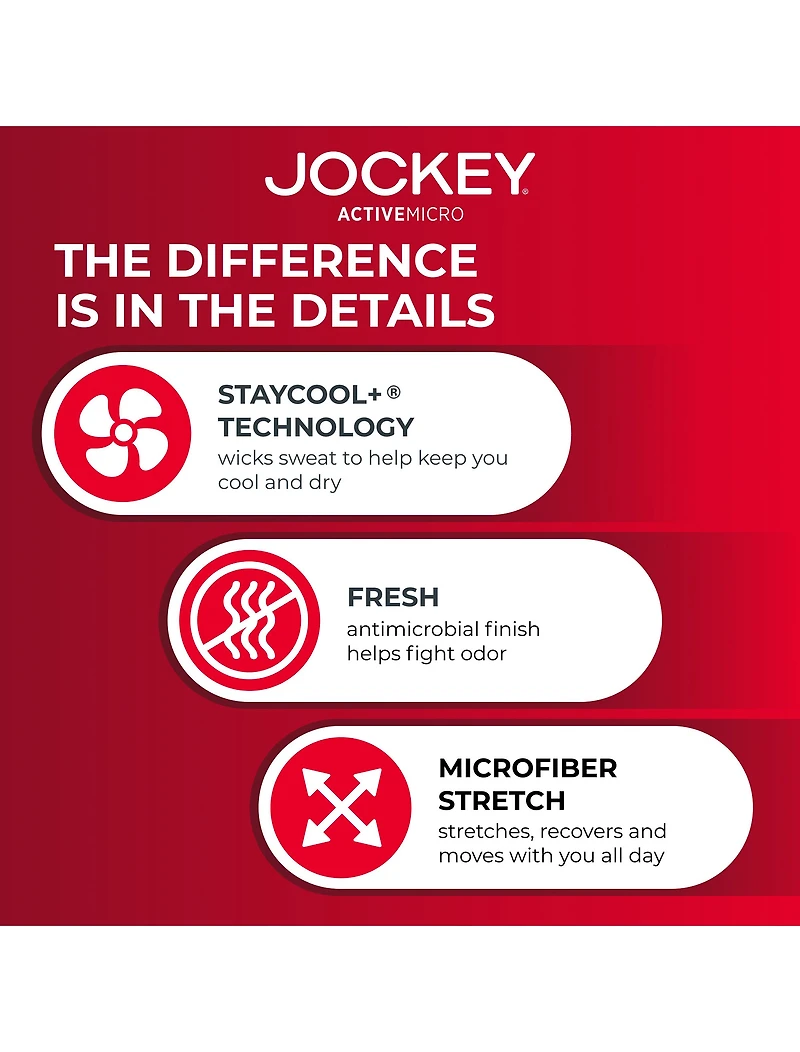 2-Pk ActiveMicro Boxer Briefs