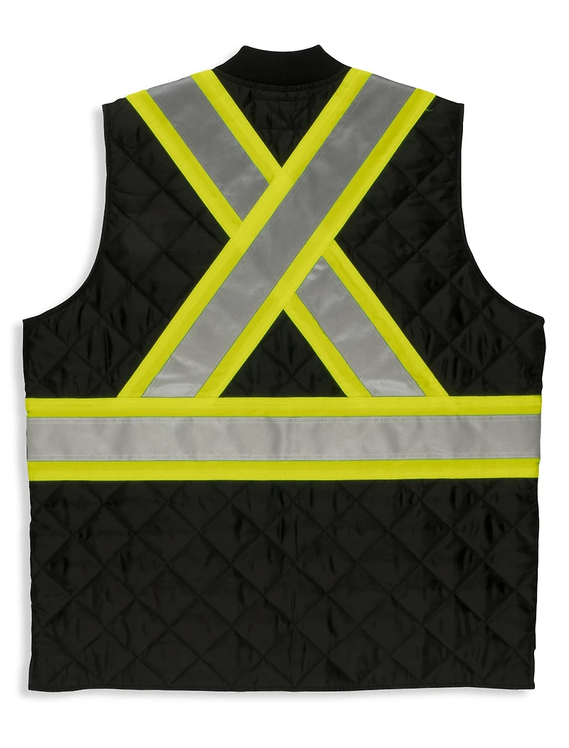 Quilted Zip-Front Reflective Safety Vest