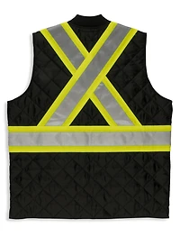 Quilted Zip-Front Reflective Safety Vest