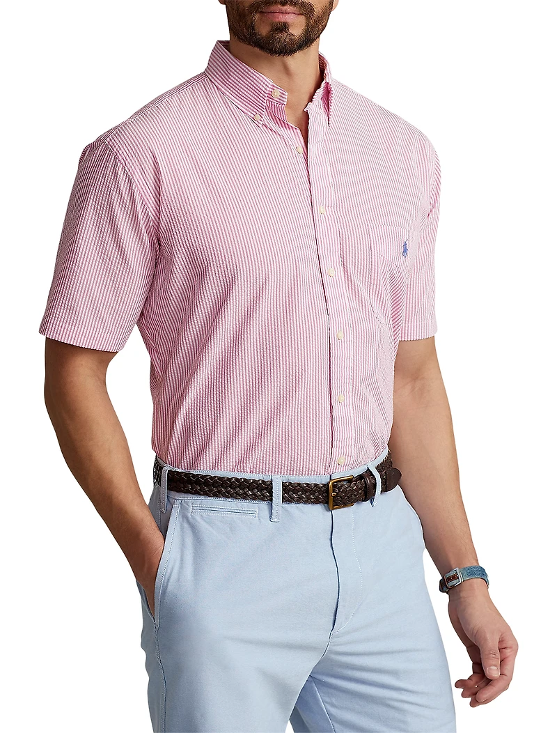 Seersucker Stripe Sport Shirt
